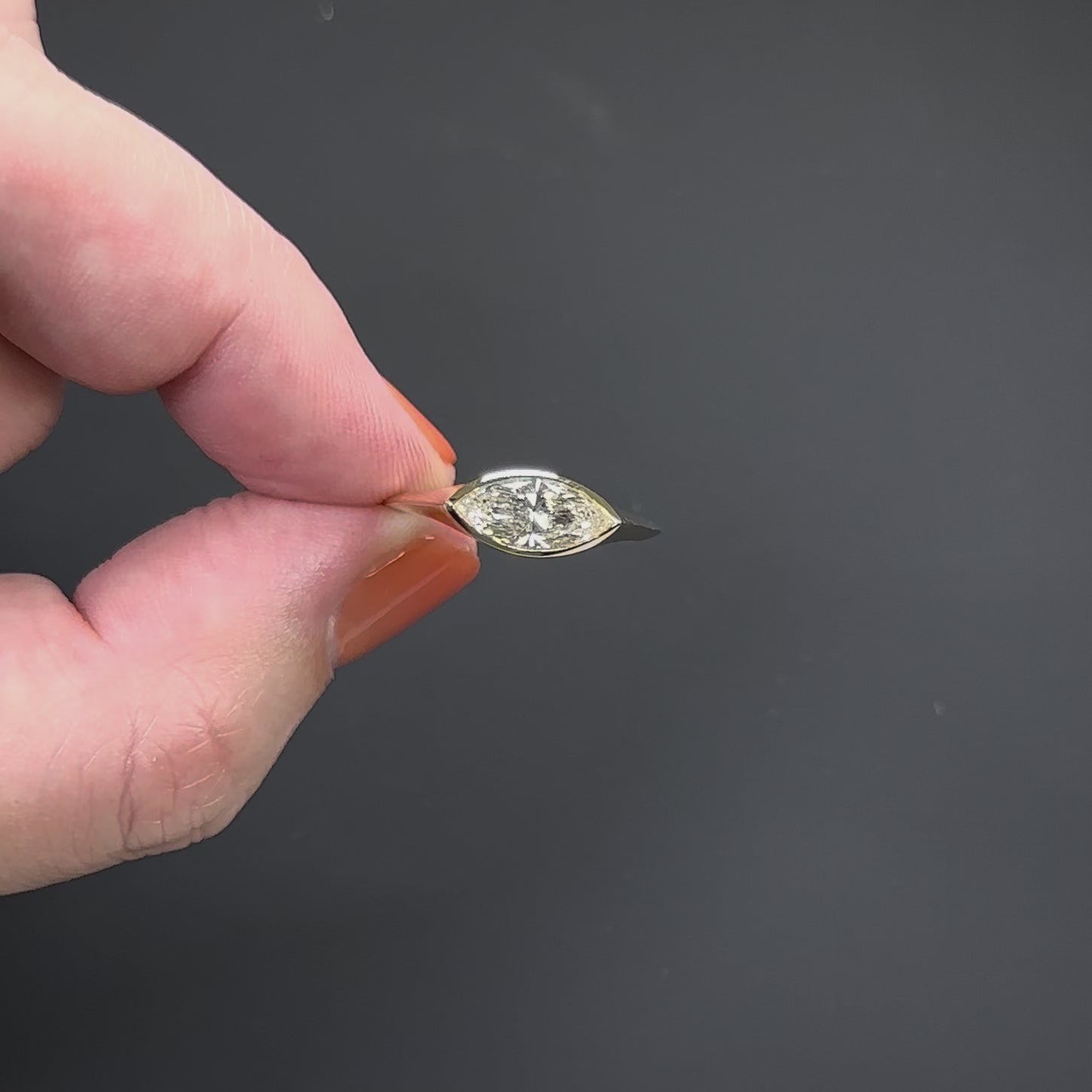1.50ct LAB CREATED DIAMOND ENGAGEMENT RING CERTIFIED MARQUISE EAST WEST PLATINUM