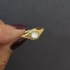 VINTAGE STYLE DIAMOND ENGAGEMENT RING 0.36ct E-F SI 14k YELLOW GOLD FILIGREE