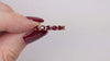 1.58ct RUBY HALF ETERNITY RING 14k GOLD WEDDING BAND OVAL EAST WEST NATURAL