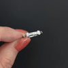 1935 VINTAGE DIAMOND WEDDING RING 18k WHITE GOLD STACKING BAND ART DECO NATURAL