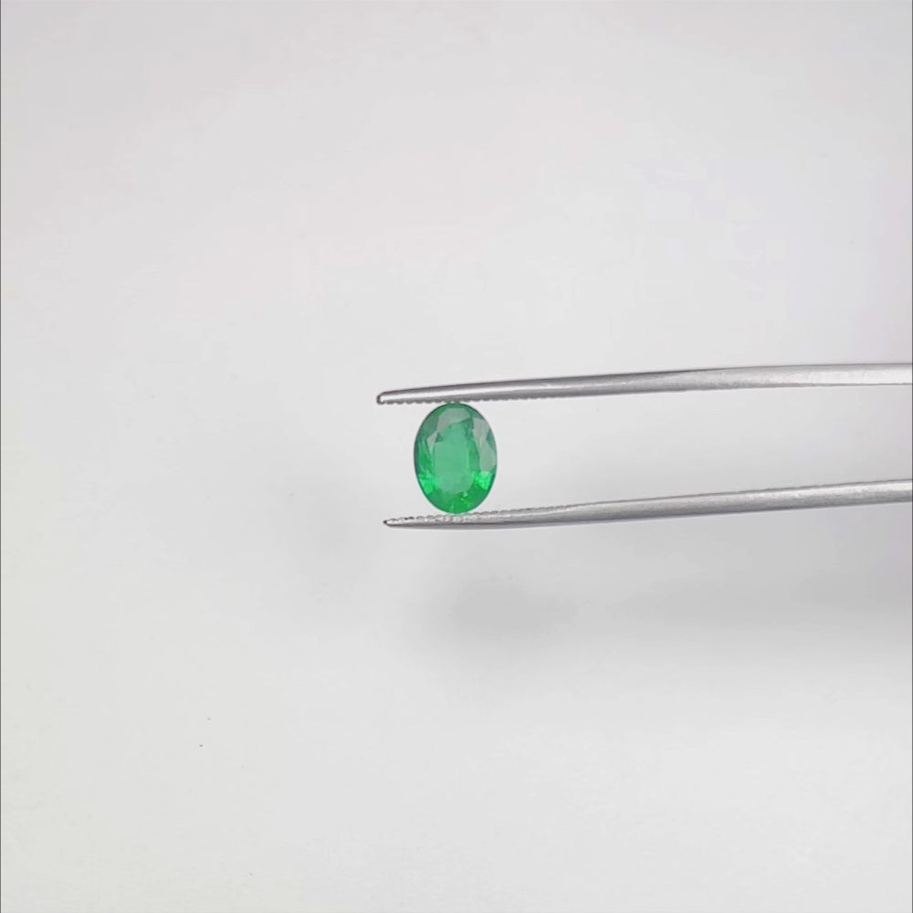 GIA CERTIFIED EMERALD 1.75ct OVAL SHAPE CUT NATURAL BRIGHT GREEN LOOSE GEMSTONE