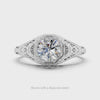 FILIGREE ART DECO VINTAGE STYLE SEMI-MOUNT 14K ENGAGEMENT RING SETTING SOLITAIRE