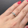 VINTAGE DIAMOND ENGAGEMENT RING 1/3ct ROUND NATURAL 14k WHITE GOLD MID CENTURY