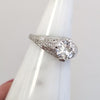 VINTAGE STYLE DIAMOND SEMI MOUNT ENGAGEMENT RING 8mm ROUND SETTING FILIGREE