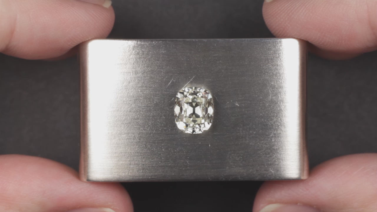 2.22ct OLD MINE CUT DIAMOND GIA CERTIFIED K SI1 ELONGATED CUSHION BRILLIANT