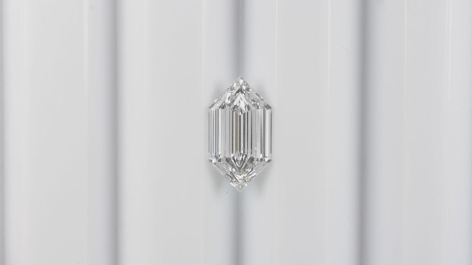 1.5ct HEXAGON SHAPE LAB CREATED DIAMOND CERTIFIED D VS1 ELONGATED STEP CUT LOOSE