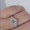 2 CARAT LAB CREATED DIAMOND ENGAGEMENT RING F VS2 IDEAL ROUND VINTAGE PLATINUM