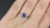 1.87ct CUSHION SAPPHIRE RING VINTAGE STYLE CLAW PRONG VICTORIAN COLLET 14k GOLD