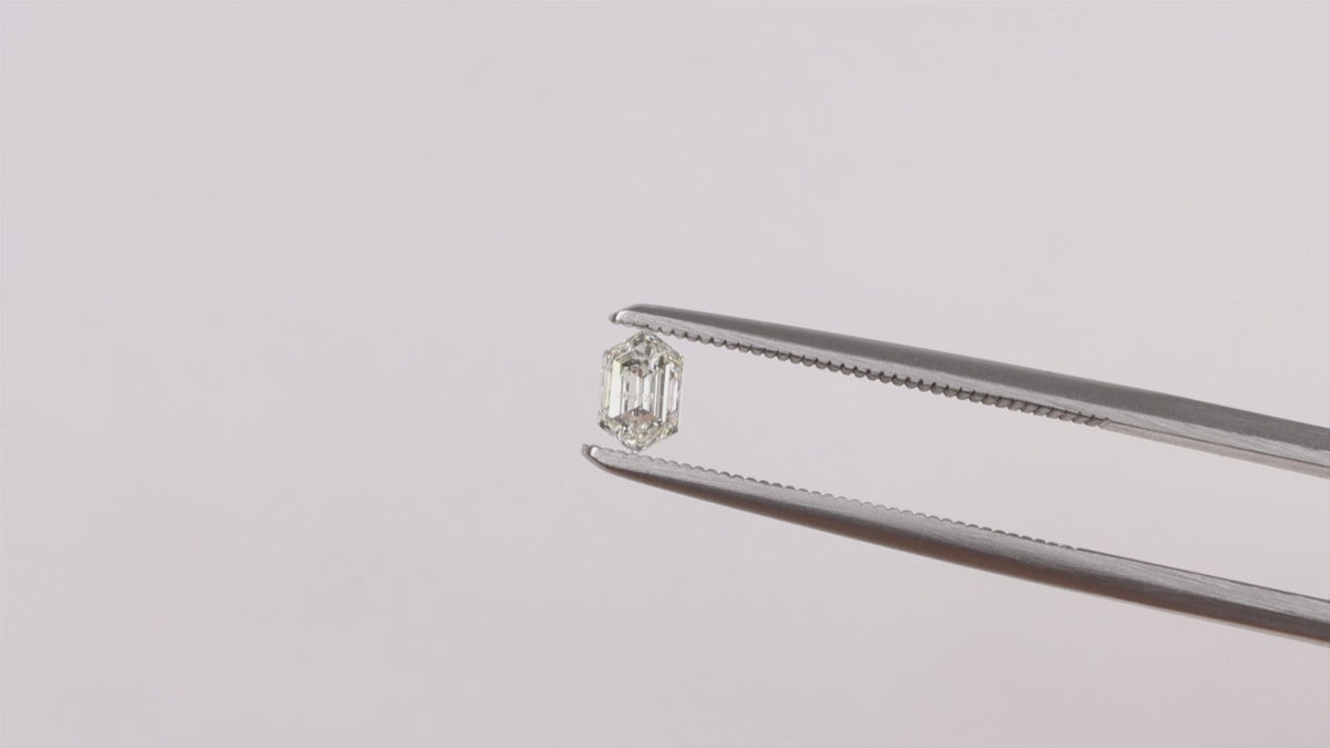 0.31ct I SI1 STEP CUT HEXAGON DIAMOND NATURAL LOOSE 1/3 CARAT EARTH MINED