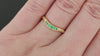 CONTOUR WEDDING BAND NATURAL EMERALD STACKING RING 14k YELLOW GOLD CURVED GREEN