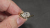 2ct LAB CREATED DIAMOND ENGAGEMENT RING CERTIFIED OVAL EAST WEST CURVED 14k GOLD