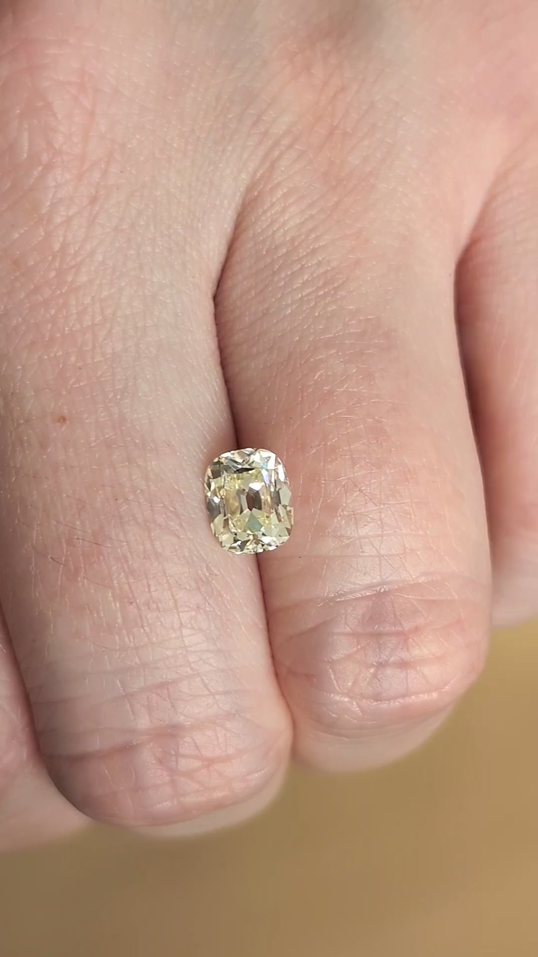 1.71ct OLD MINE CUT DIAMOND GIA CERTIFIED U-V VS1 ELONGATED CUSHION BRILLIANT