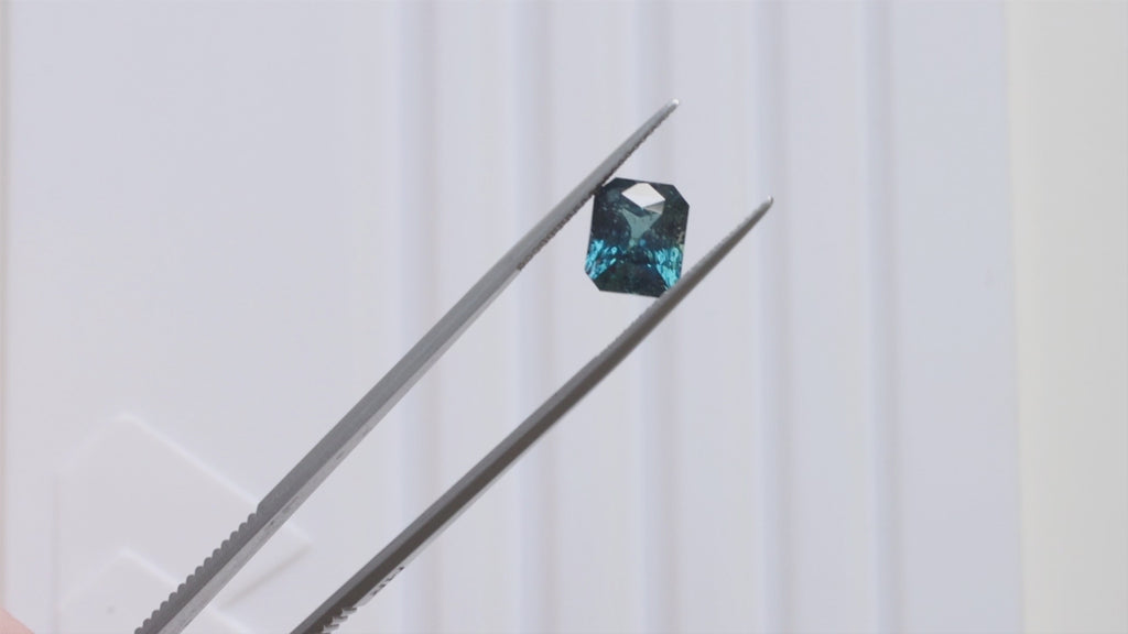 5.04ct GIA CERTIFIED NO HEAT SAPPHIRE TEAL BLUE GREEN RADIANT CUT LOOSE 5 CARAT