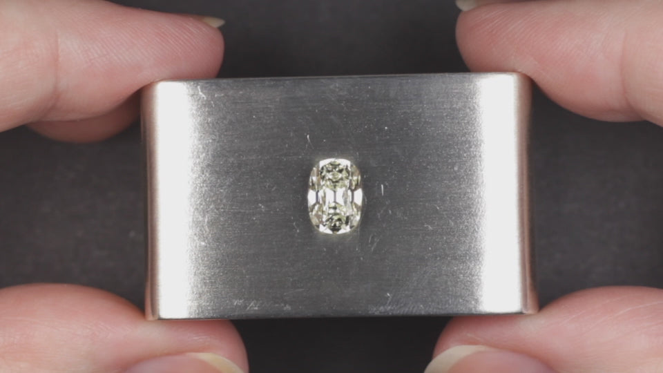 1.42c OLD MINE CUT DIAMOND GIA CERTIFIED M VS1 ELONGATED CUSHION BRILLIANT 1.5ct