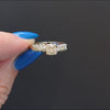 VINTAGE DIAMOND ENGAGEMENT RING OLD TRANSITIONAL CUT PLATINUM RETRO ESTATE 0.73c