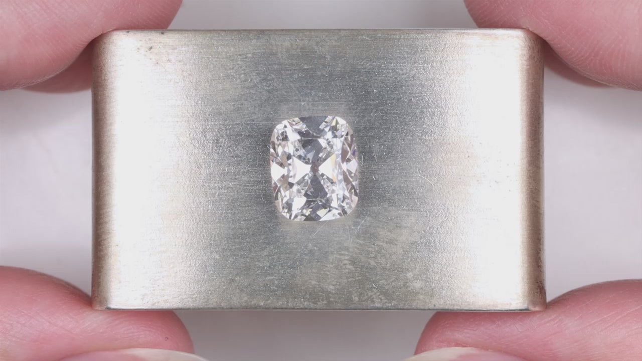 6.16ct OLD MINE CUT LAB CREATED DIAMOND STUD EARRINGS CERTIFIED F VS2 PAIR 6ct