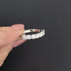 1.07ct DIAMOND WEDDING RING F-G VVS-VS STACKING BAND 7 STONE PLATINUM ROUND CUT