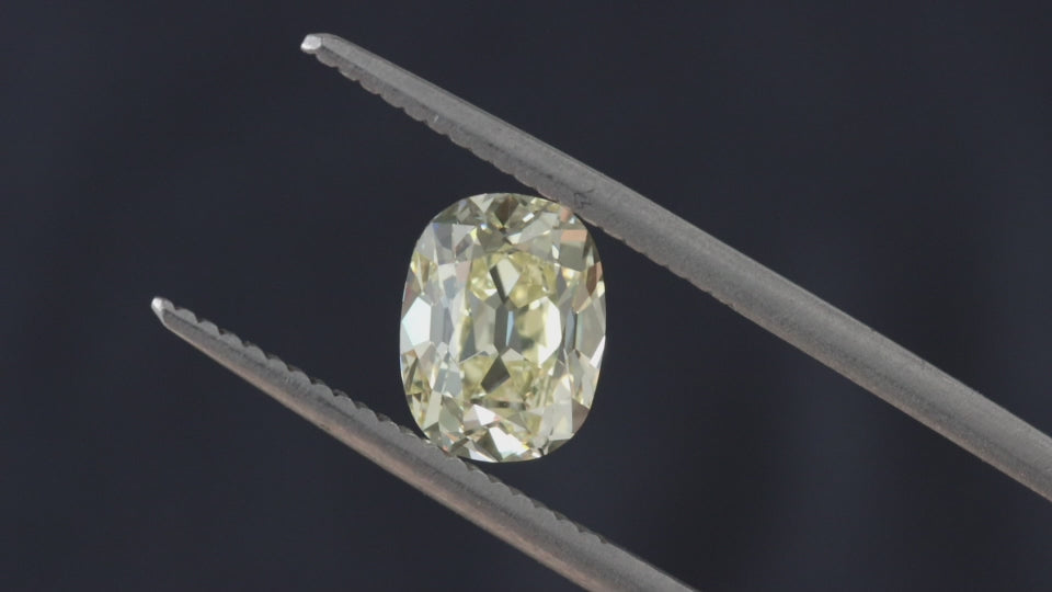 1.77ct OLD MINE CUT DIAMOND GIA CERTIFIED W-X VS1 ELONGATED CUSHION BRILLIANT