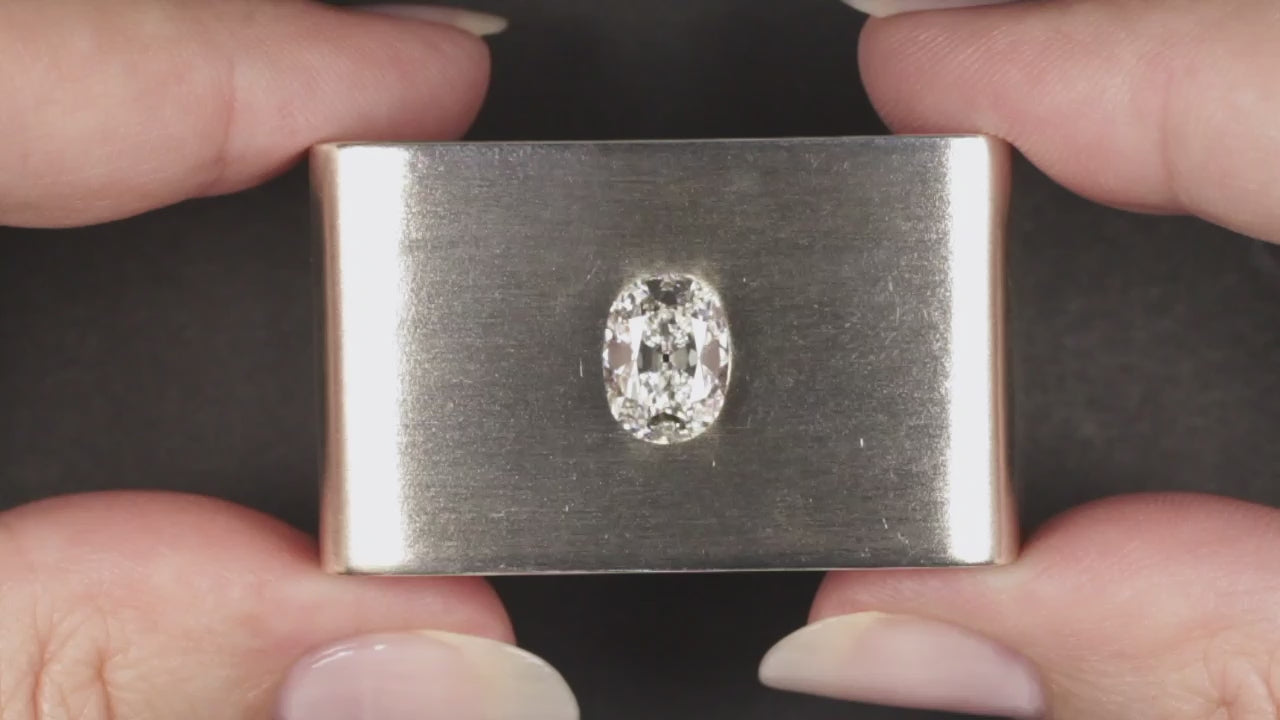 2.54ct E VS1 OLD MINE CUT LAB CREATED DIAMOND IGI CERTIFIED 2.5 CARAT ENGAGEMENT