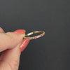 RHODOLITE GARNET 14K YELLOW GOLD ETERNITY RING STACKING WEDDING BAND - Size 6