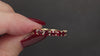 1.58ct RUBY HALF ETERNITY RING 14k GOLD WEDDING BAND OVAL EAST WEST NATURAL