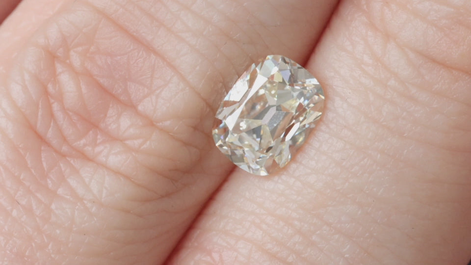 1.74ct OLD MINE CUT DIAMOND GIA CERTIFIED L VVS2 ELONGATED CUSHION BRILLIANT