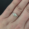3/4ct OLD CUT DIAMOND ENGAGEMENT RING VINTAGE STYLE 14k WHITE GOLD SOLITAIRE