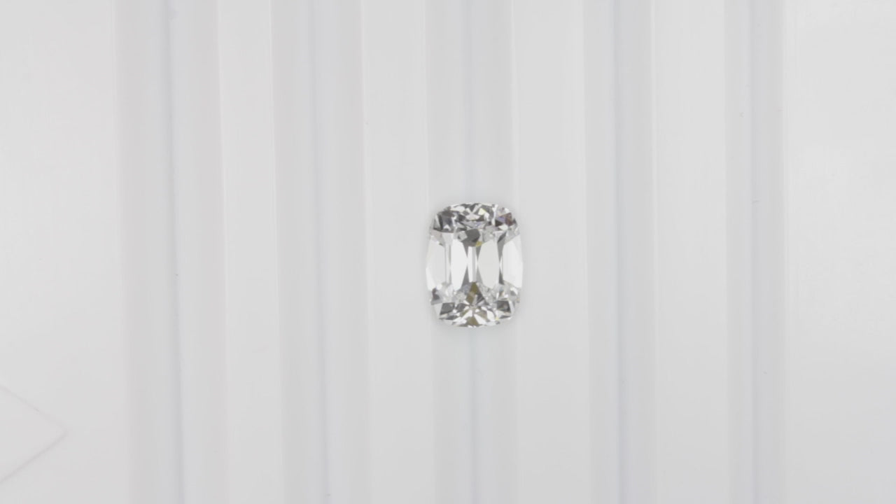 3ct CERTIFIED LAB CREATED OLD MINE CUT CUSHION DIAMOND ENGAGEMENT RING 14k