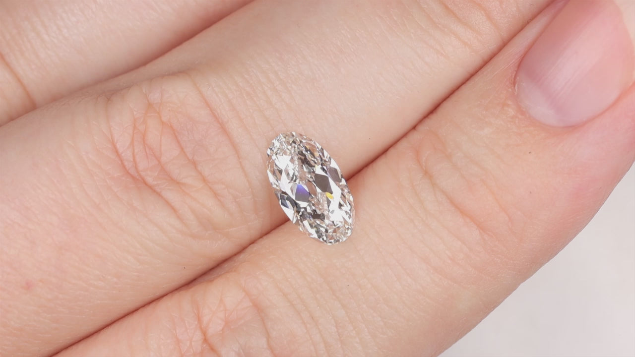 1.61ct MOVAL SHAPE LAB CREATED DIAMOND E VS1 VINTAGE STYLE LOOSE MARQUISE OVAL
