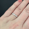 1929 VINTAGE DIAMOND ETERNITY RING PLATINUM WEDDING BAND CHANNEL STACKING DAINTY