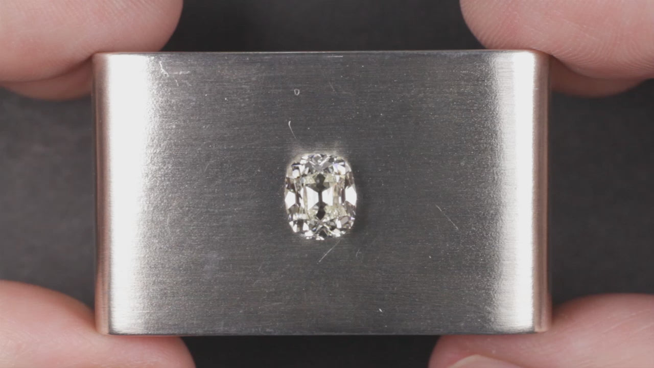 1.71ct OLD MINE CUT DIAMOND GIA CERTIFIED K VS1 ELONGATED CUSHION BRILLIANT