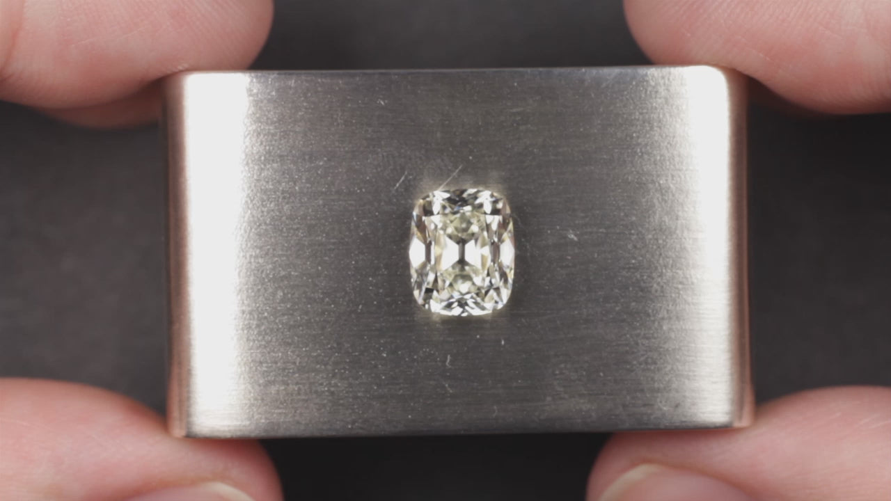 2.71ct OLD MINE CUT DIAMOND GIA CERTIFIED L VS1 ELONGATED CUSHION BRILLIANT