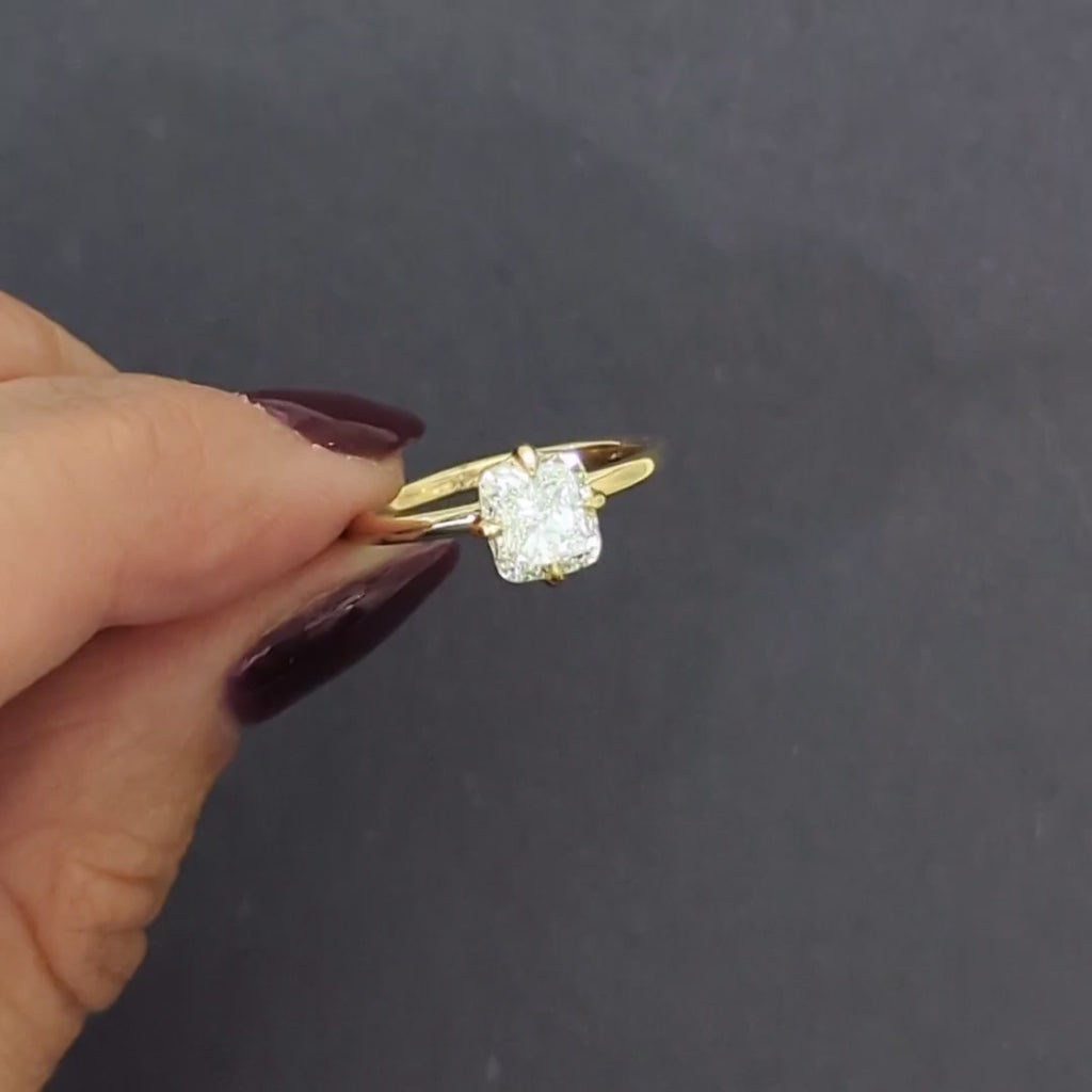 1.5 CARAT GIA CERTIFIED DIAMOND SOLITAIRE I SI1 14k YELLOW GOLD CUSHION SHAPE