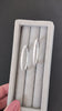 3 CARAT LAB CREATED DIAMOND HOOP EARRINGS 1.3 INCH IN & OUT 14k WHITE GOLD LARGE