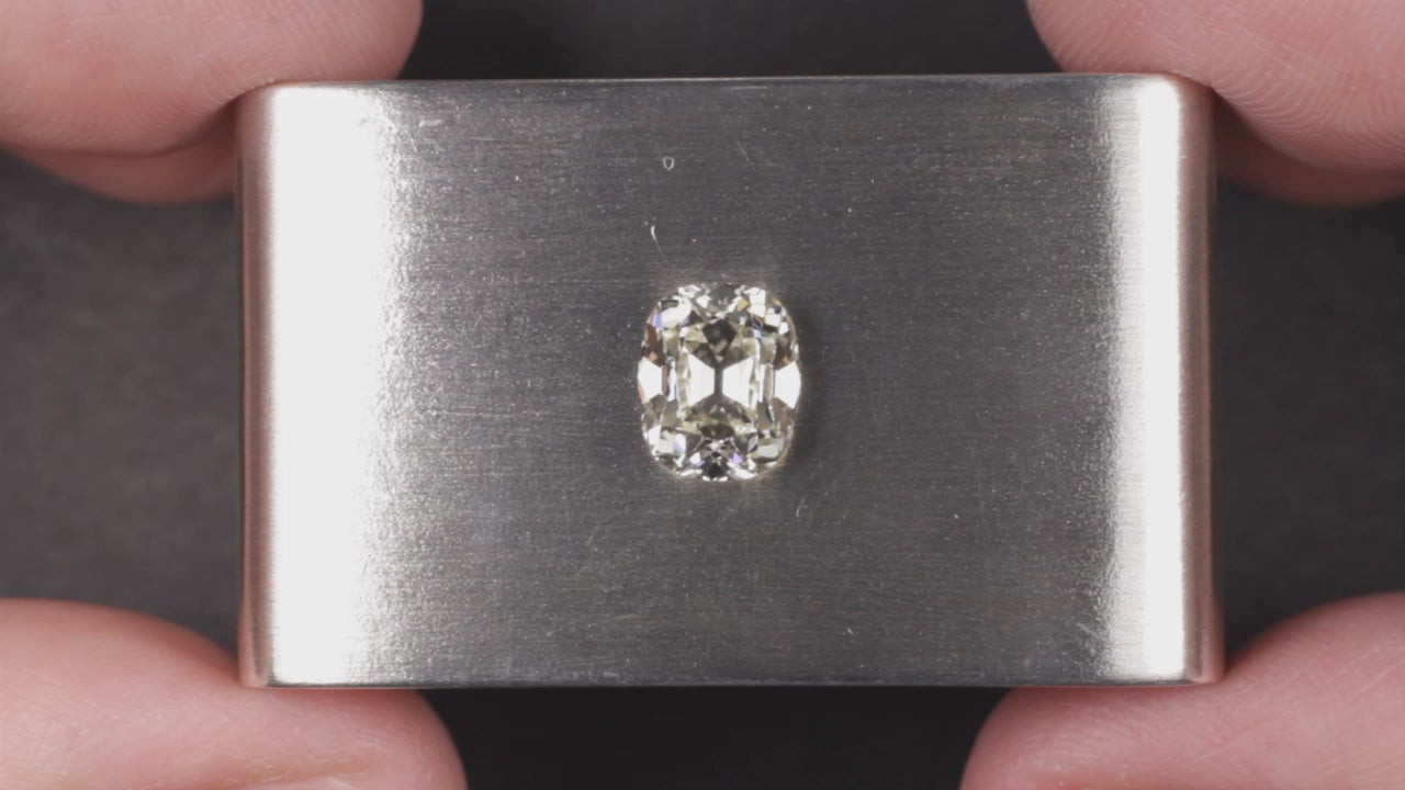 2ct OLD MINE CUT DIAMOND GIA CERTIFIED M VS2 ELONGATED CUSHION BRILLIANT 2ct