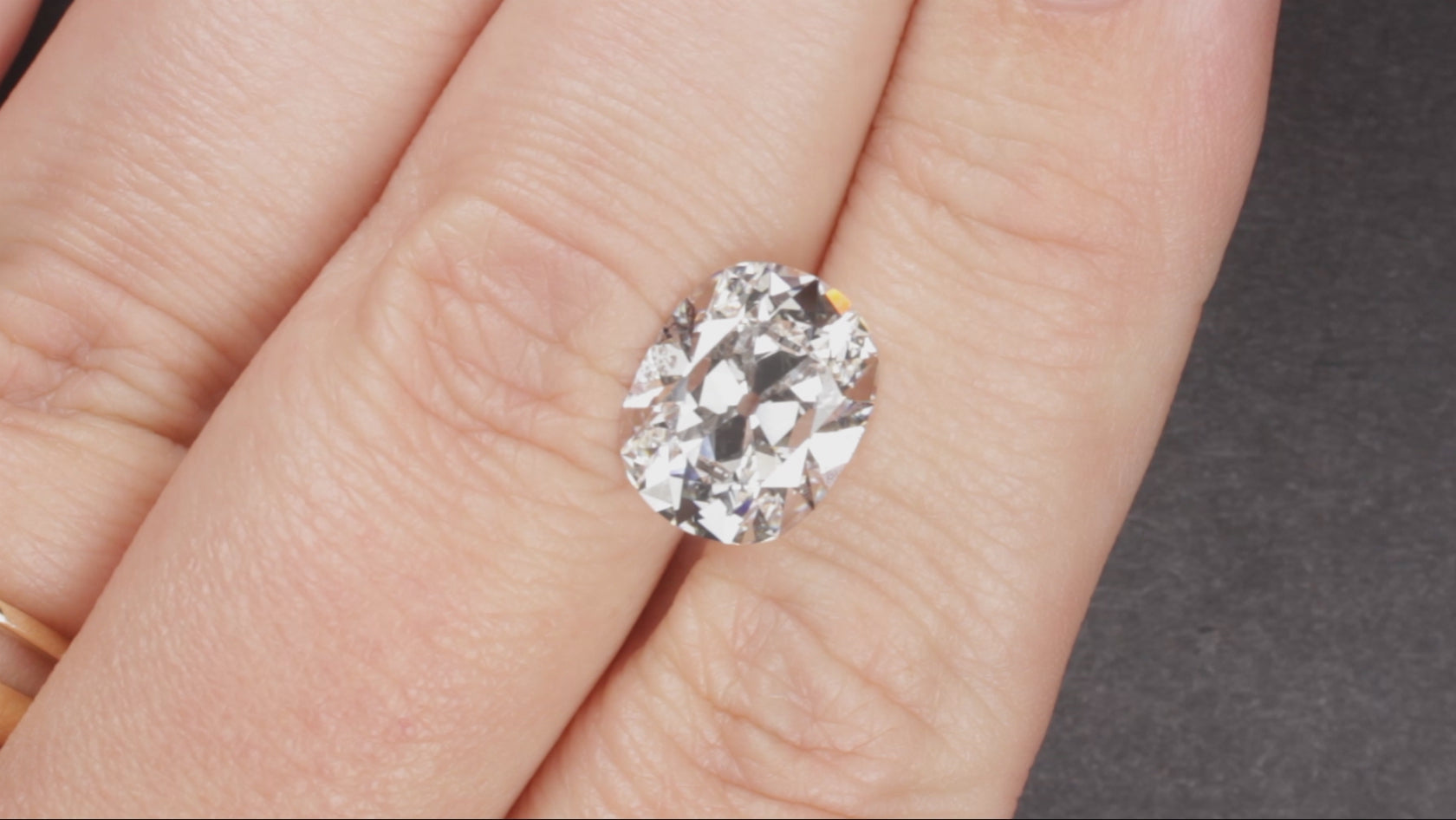 5.09ct OLD MINE CUT LAB CREATED DIAMOND CERTIFIED F VS1 CUSHION BRILLIANT 5ct