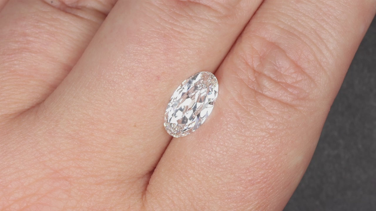 2ct MOVAL SHAPE LAB CREATED DIAMOND CERTIFIED D VVS2 VINTAGE STYLE MARQUISE OVAL