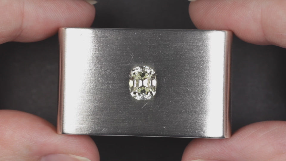 1.82ct OLD MINE CUT DIAMOND GIA CERTIFIED O-P VVS2 ELONGATED CUSHION BRILLIANT