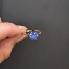1.90ct SAPPHIRE SOLITAIRE RING 14k WHITE GOLD ROUND CUT NATURAL SIMPLE CLASSIC