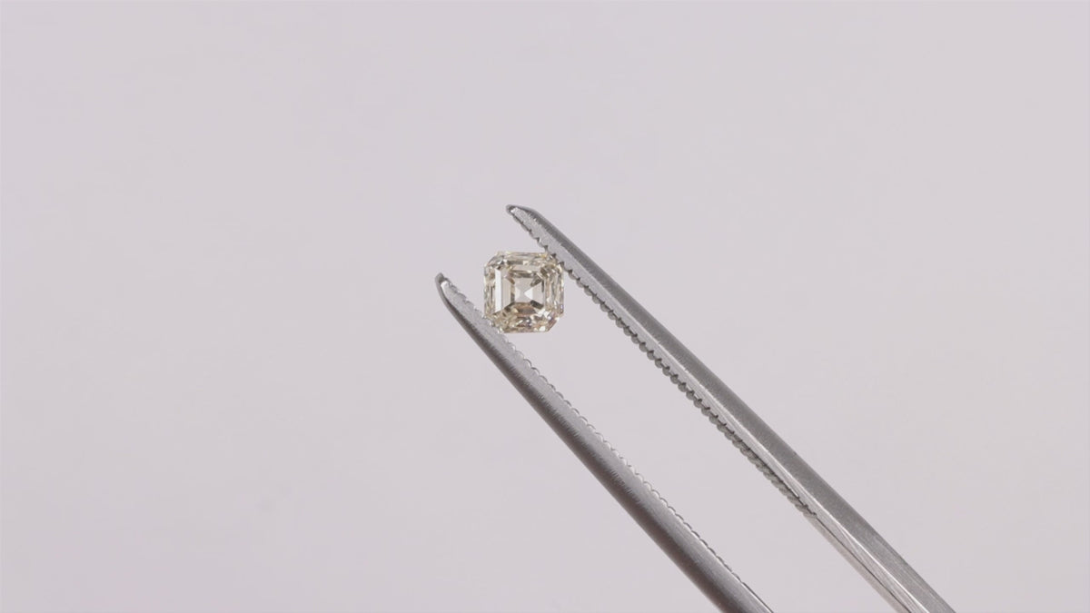 0.33ct N VS1 ASSCHER CUT DIAMOND NATURAL SQUARE SHAPE STEP LOOSE 1/3 CARAT