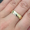 VINTAGE STYLE DIAMOND WEDDING BAND RING STARBURST PLATINUM 5.8mm MENS