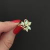 OPAL DIAMOND COCKTAIL RING 14k YELLOW GOLD MARQUISE SHAPE CLUSTER NATURAL ESTATE