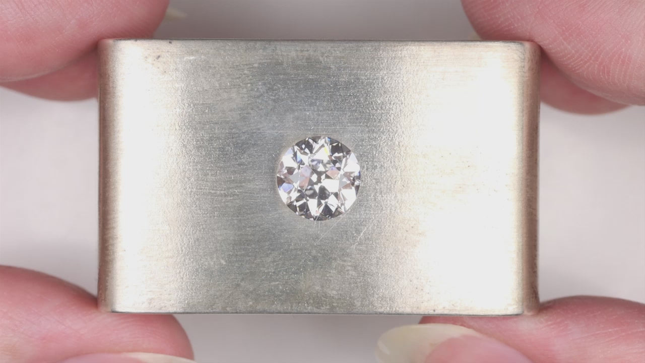 2 CARAT OLD EUROPEAN CUT LAB CREATED DIAMOND CERTIFIED VINTAGE STYLE E VS2