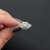 VINTAGE DIAMOND RING RETRO ERA ENGAGEMENT COCKTAIL TIERED 14k YELLOW WHITE GOLD