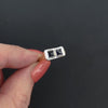 VINTAGE SAPPHIRE TOI ET MOI COCKTAIL RING 14k TWO TONE GOLD ENGRAVED ART DECO