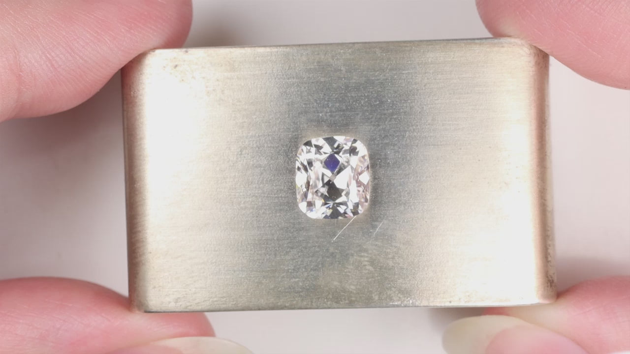 2.14ct OLD MINE CUT LAB CREATED DIAMOND CERTIFIED E VS2 CUSHION BRILLIANT 2ct