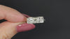 VINTAGE OLD MINE CUT DIAMOND CLUSTER RING ENGRAVED ART DECO BAND PLATINUM ESTATE