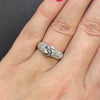 1.88cw EXCELLENT CUT NATURAL DIAMOND ENGAGEMENT RING ROUND PAVE WIDE WHITE GOLD