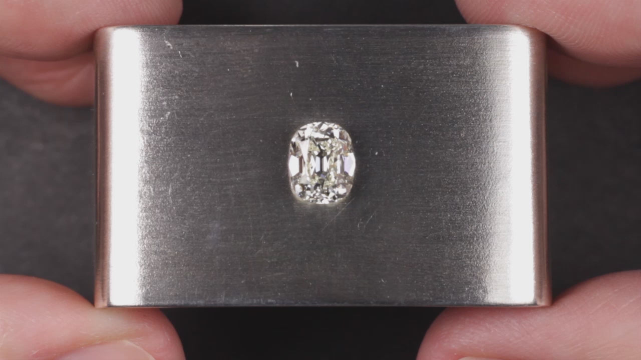 1.41ct OLD MINE CUT DIAMOND GIA CERTIFIED L VS1 ELONGATED CUSHION BRILLIANT