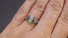VINTAGE DIAMOND SOLITAIRE RING OLD EUROPEAN CUT 18K WHITE GOLD FILIGREE 0.20ct